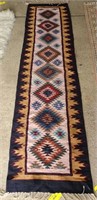 Hand Knotted Kilm Rug 9.8x2.4 ft