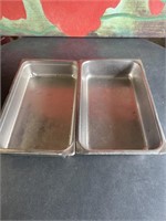 2 Full Stainless Steel Pans 4” Deep