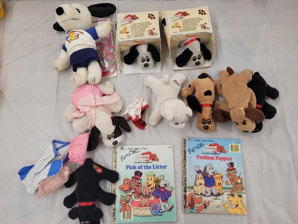 Snoopy and Pound Puppies Dogs, Clothes and Books