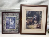 2 MATTED AND FRAMED PRINTS