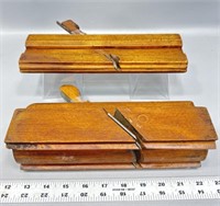 (2) antique wood plane trim tools