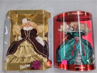 Pair of Holiday Barbie Dolls