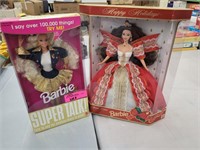 1997 Barbie Happy Holiday and 1994 Super Talk Doll