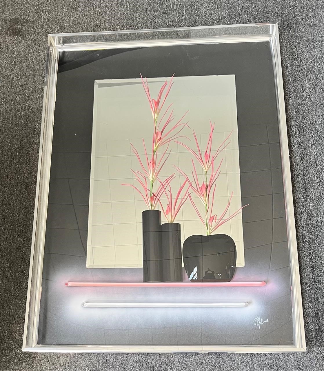 Jon Gilmore 60" Neon Orchids 3D acrylic cased art