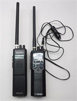 2 Handheld CB Radios: Cobra 50WXST, Uniden