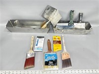 Miscellaneous paint brushes putty knives and