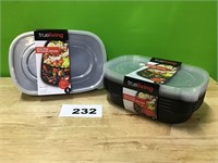 Trueliving Meal Prep Rectangle Storage lot of 2
