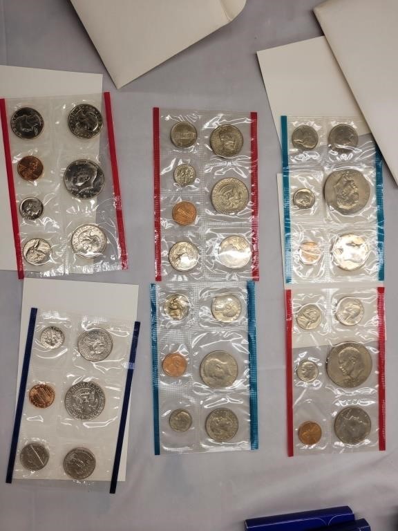 1977, 1980 and 1981 US Mint sets