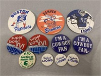 Vintage NFL Sport Team Pins