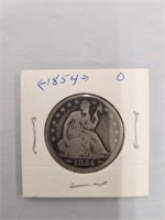 1854 0 Seated Liberty Half Dollar