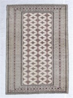 Hand Knotted Persian Turkmen Rug 4.3 x 6.1 ft.