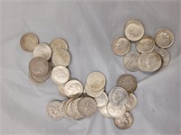 50 Silver Roosevelt Dimes