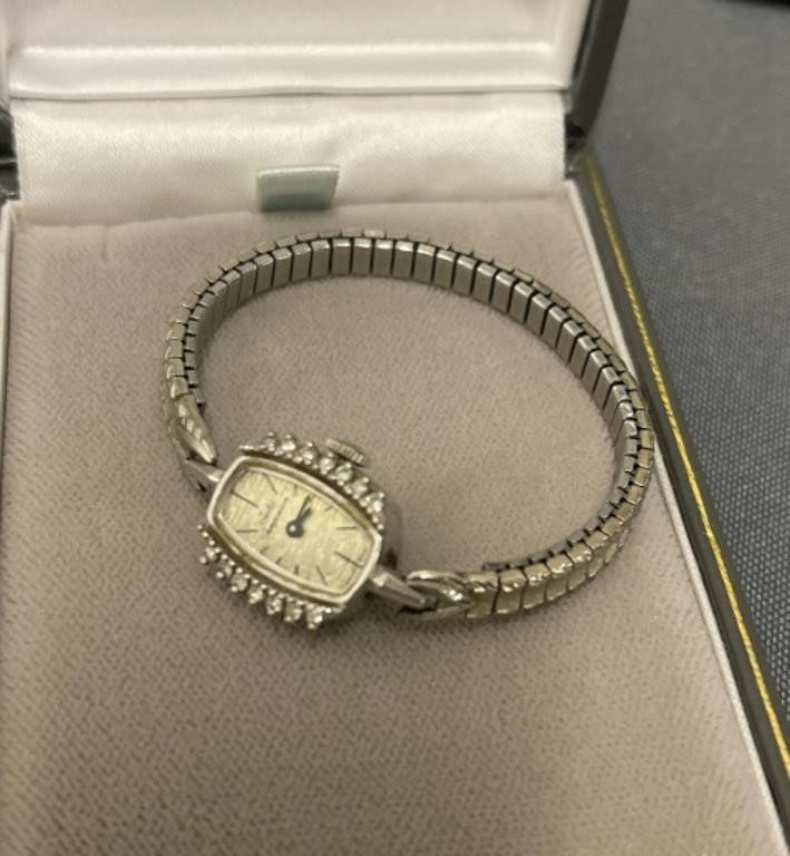 Vintage 14k Gold/Diamond Jules Jurgenson Watch