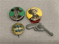 3 Vintage Western Pins