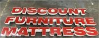 Exterior Lighted Discount Furniture Mattress Signs