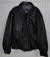 RBM Sz. Large Leather Coat: Like New Condition