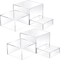 Pcs Acrylic Display Boxes Cube Riser Display