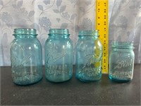 Blue Mason Jars