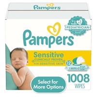 Pampers Sensitive Baby Wipes  12 Packs Case