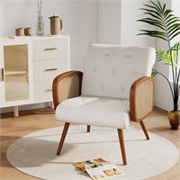Alunaune Upholstered Accent Chair Natural Rattan