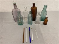Vintage Glass Pharmacy & Poison Bottles