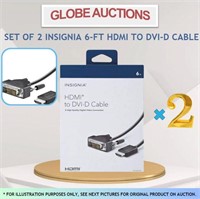 SET OF 2 INSIGNIA 6-FT HDMI TO DVI-D CABLE