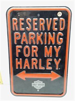 RESERVED PARKING FOR HARLEY SIGN-12X18