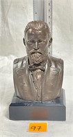 Vtg Polystone Bronze Finish Ulysses S Grant Bust