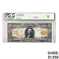 1906 $20 GOLD CERTIFICATE PCGS VF30