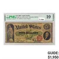 1863 $5 Legal Tender US NOTE PMG VG10
