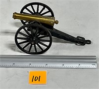 Vtg Mini Cast Iron Brass Civil War Cannon