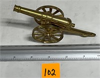 Vtg Brass Civil War Cannon