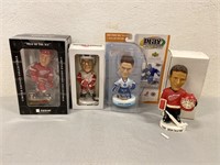 4 Various Hockey Bobble Head Figures