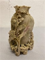 8.25" Hand Carved Soapstone Vase