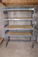 STEEL AND BOARD 4 TIER SHELVING UNIT