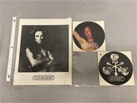 Ted Nugent Photo & 2 Stickers