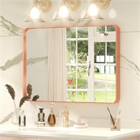 24X36 Inch DLLT Rose Gold Bathroom Mirror