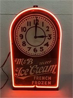 M& B Select Ice Cream French Frozen Neon Sign