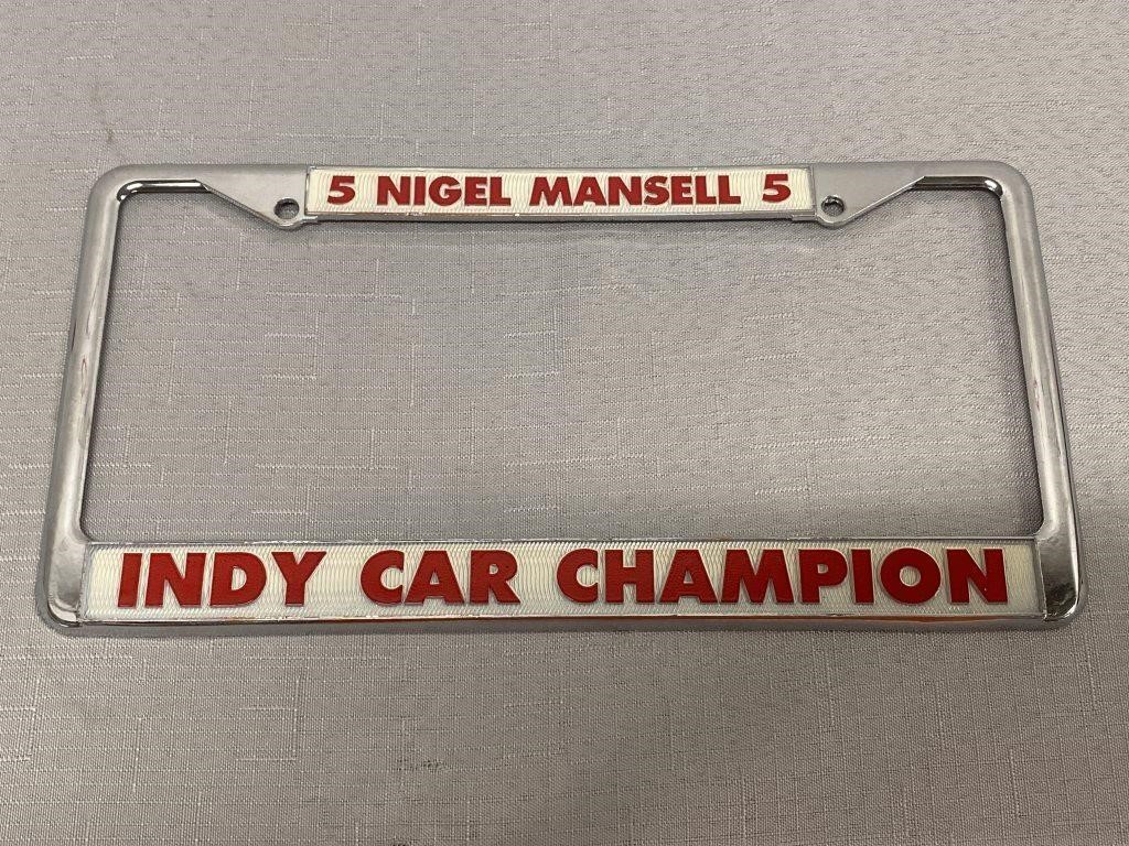 Nigel Mansell Car Champion Plate Cover