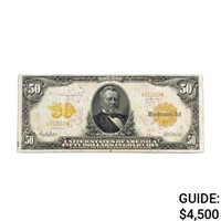 1913 $50 GOLD CERT. NOTE VF