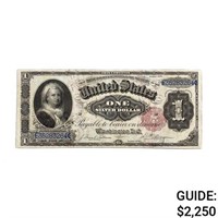 1891 $1 MARTHA SILVER CERT. NOTE VF+