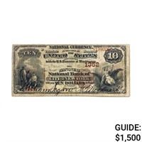 1882 $10 BROWN BACK THE HANOVER NBOTCO NEW YORK,
