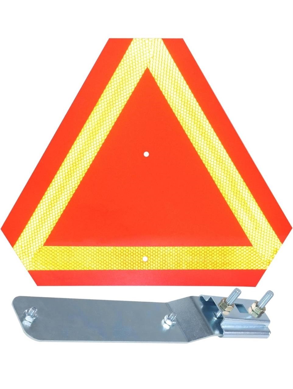Slow Moving Vehicle Mounting Bracket With sign
