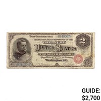 1886 $2 HANCOCK SILVER CERT. NOTE VF