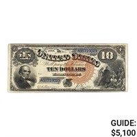 1880 $10 JACKASS LT UNITED STATES NOTE CH UNC