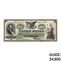 1862 $10 LT UNITED STATES NOTE VF+