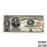 1891 $1 STANTON TREASURY COIN NOTE AU