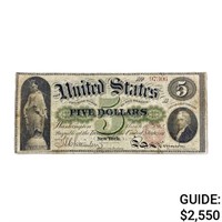 1862 $5 LEGAL TENDER UNITED STATES NOTE VF