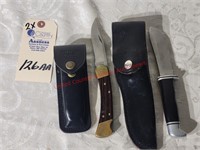 Buck #103 8in Skinning Knife w/leather sheath