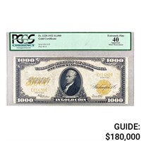 1922 $1,000 GOLD CERTIFICATE PCGS EF40 AMR